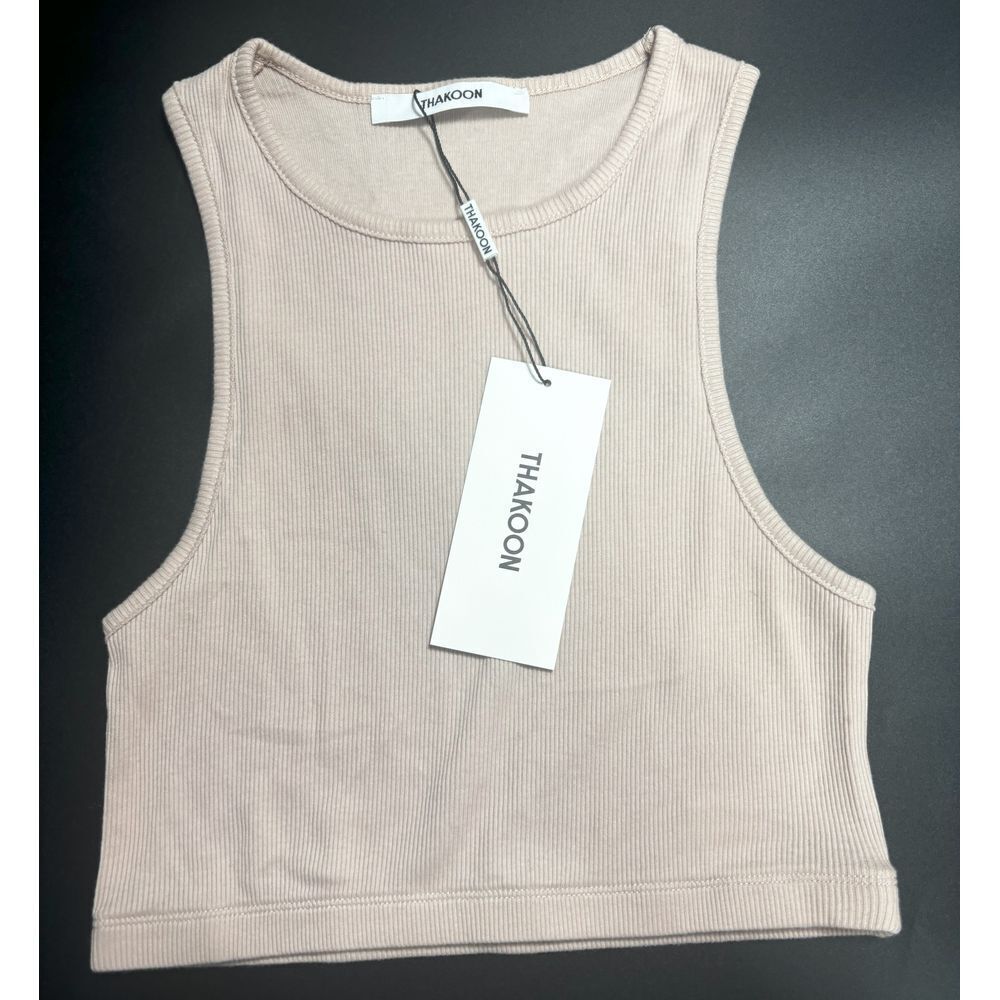 Thakoon NWT Dust Pink Rib Crop Tank Top in Size‎ Medium